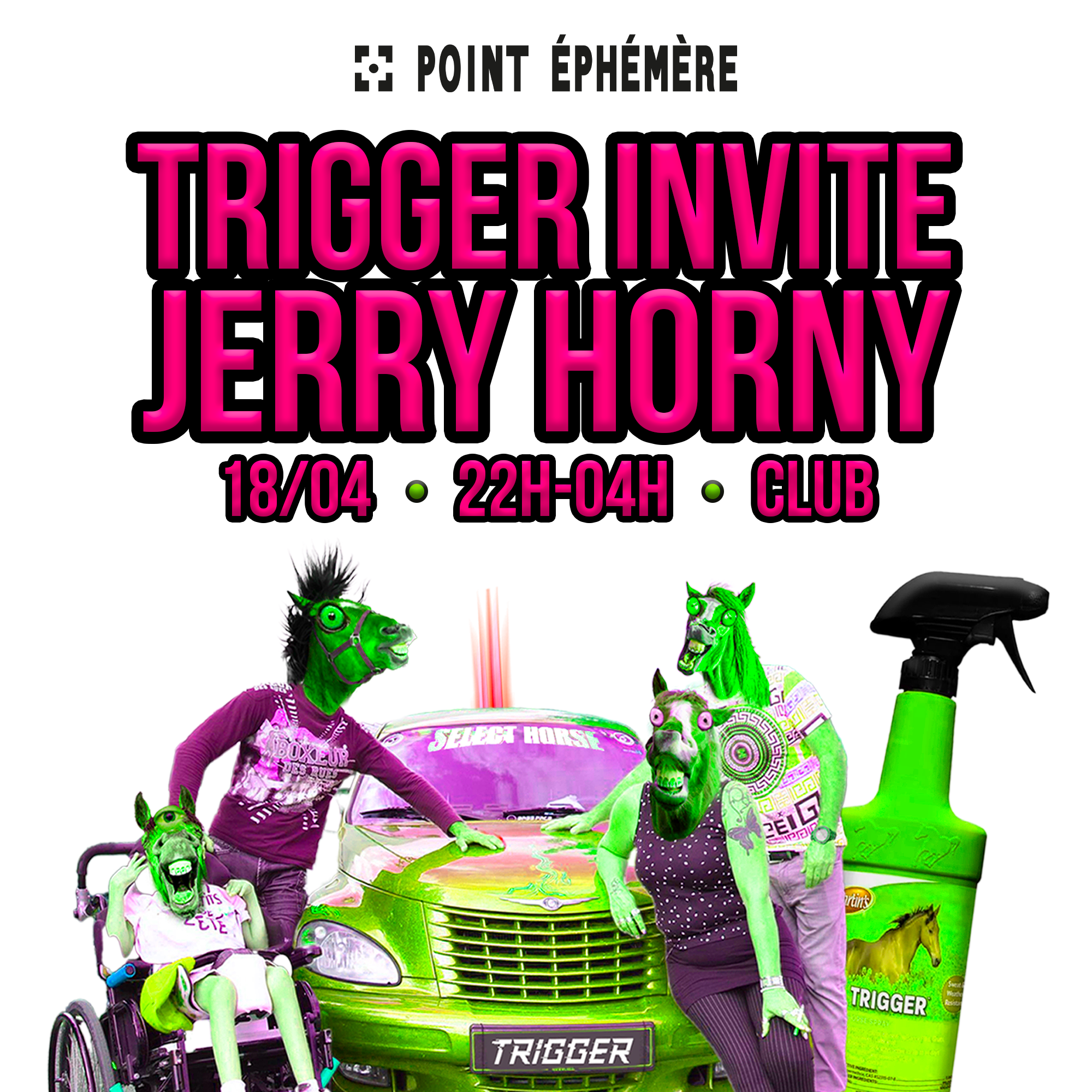 Trigger invite Jerry Horny - フライヤー表