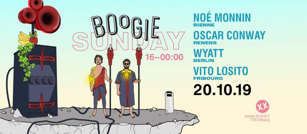Boogie Sunday /// Oscar Conway • Noé Monnin - フライヤー表