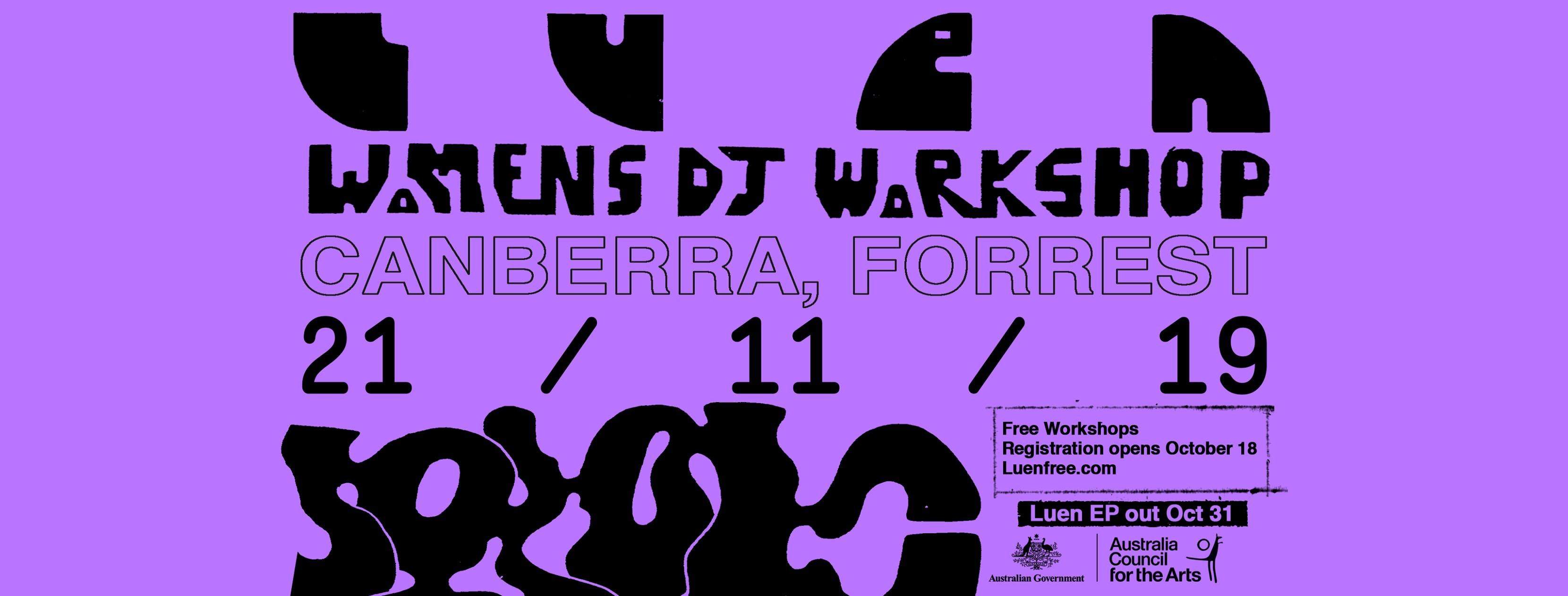 Women's DJ Workshops Canberra - Página frontal