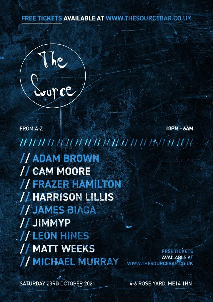 The Source with Adam Brown, Cam Moore ! Free Tickets - フライヤー表