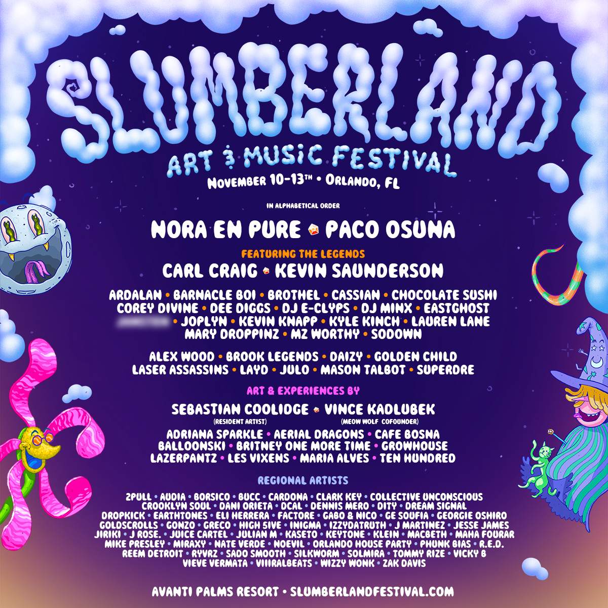 Slumberland Art & Music Festival - フライヤー表
