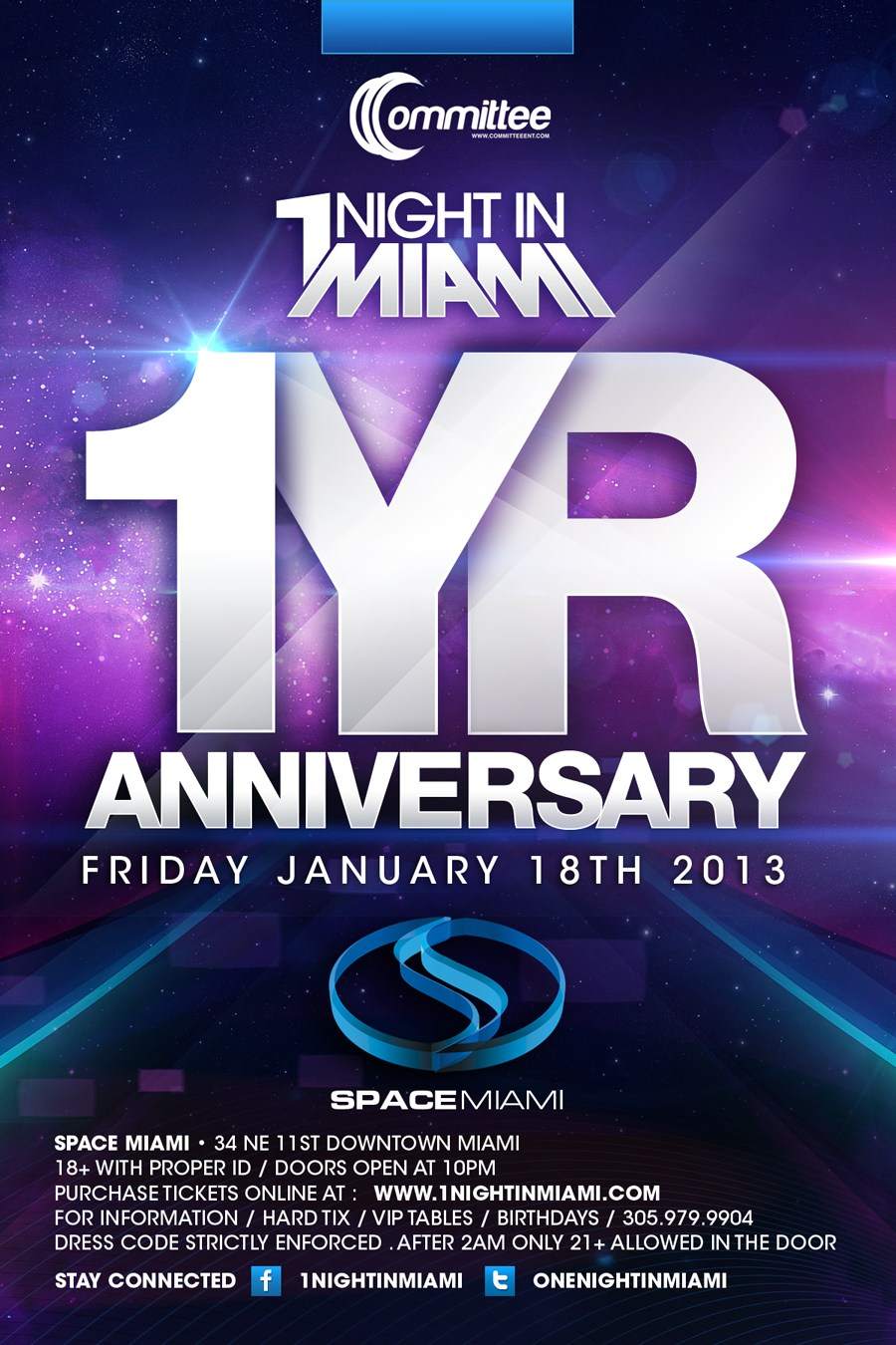 One Night In Miami 1 Year Afterhours - フライヤー裏