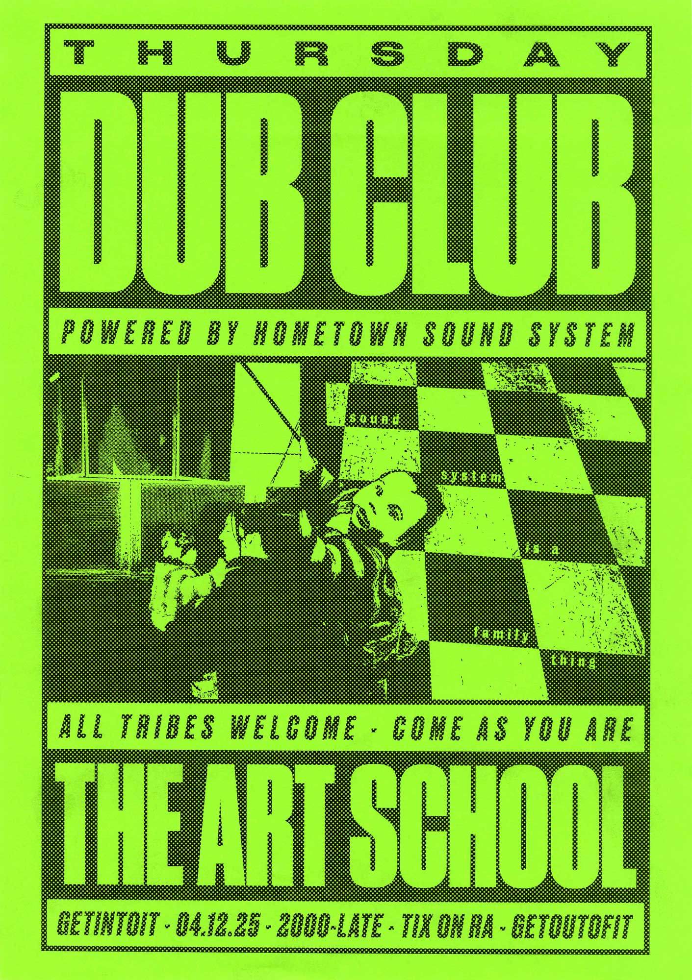 DUB CLUB with Hometown Sound SYSTEM at The Art School, Glasgow
