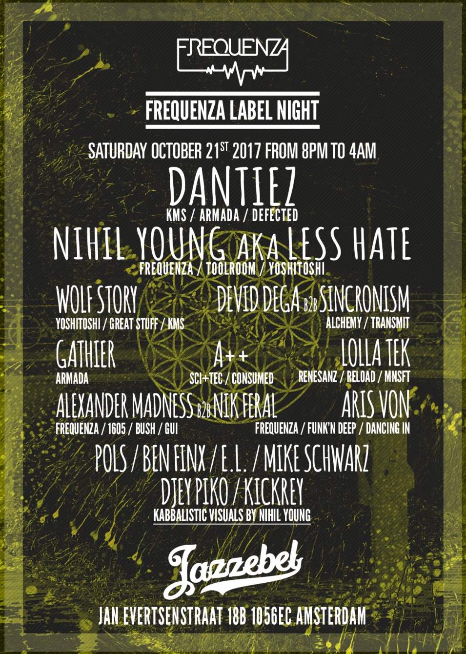Frequenza Label Night - Página frontal