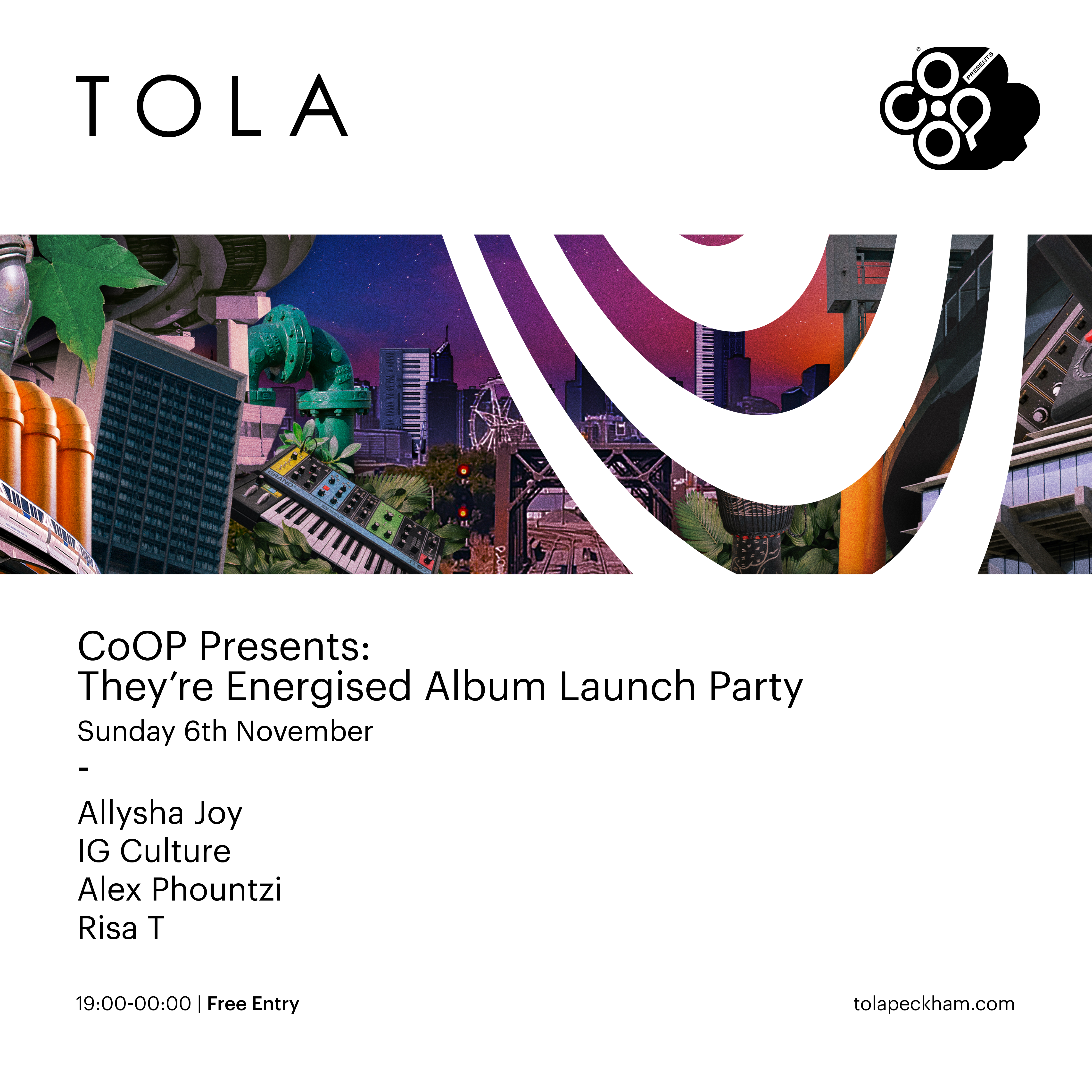 CoOp presents 'They're Energised' - Album launch party - フライヤー表
