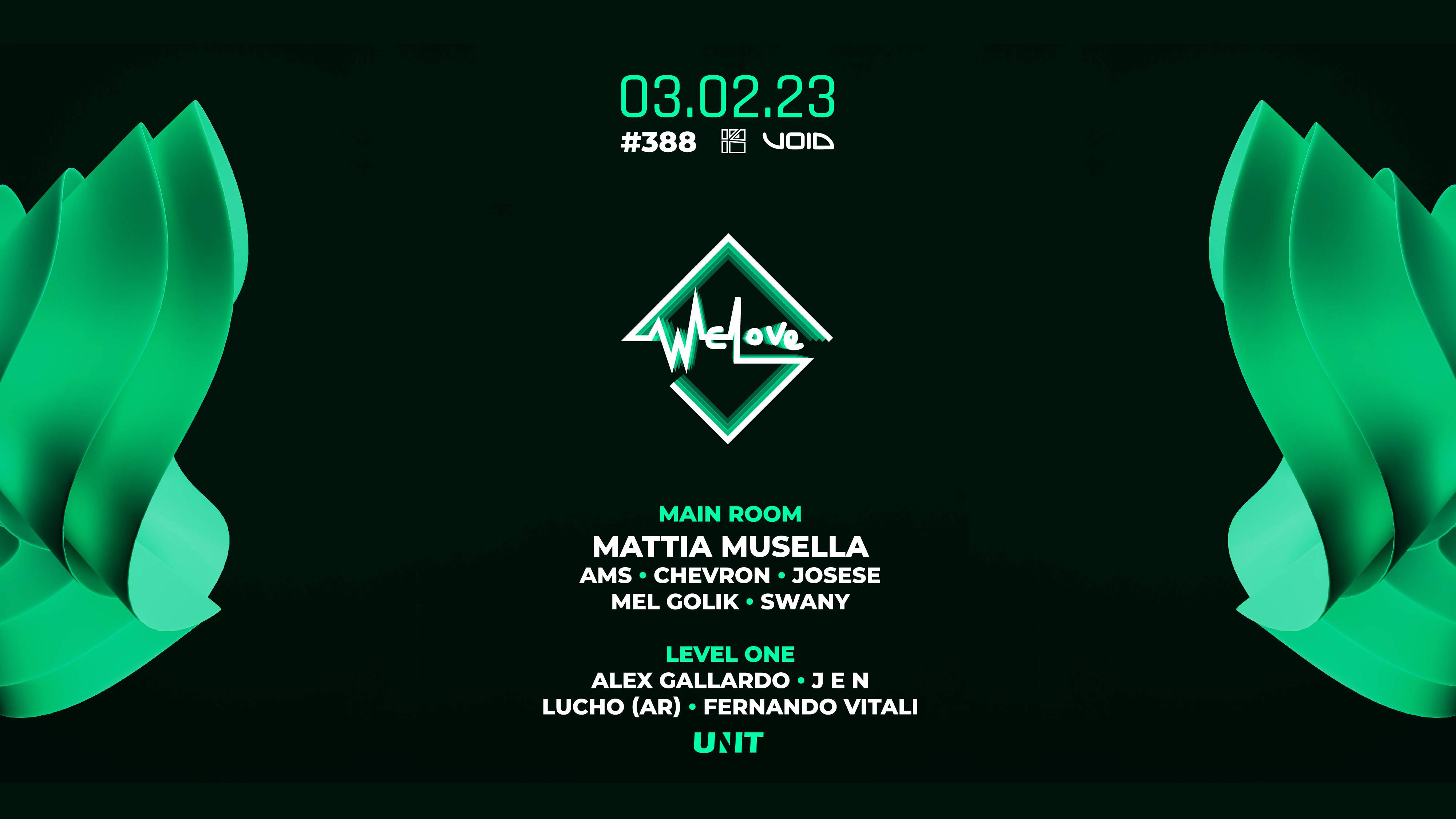 WeLove #388 - Mattia Musella + Unit - フライヤー表