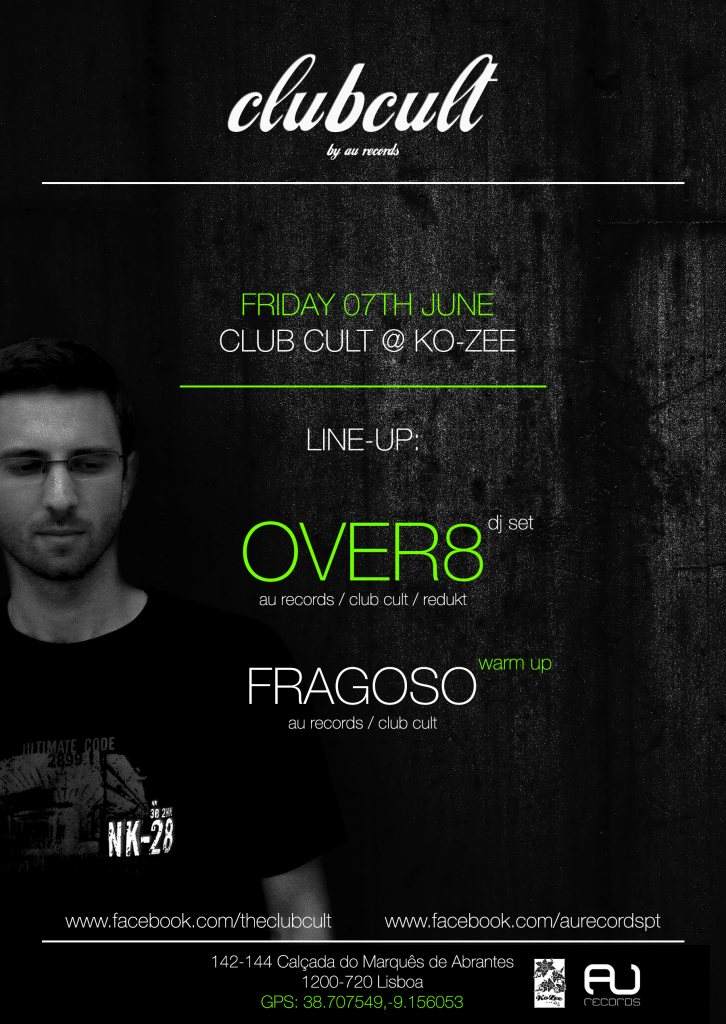 Club Cult with Over8 & Fragoso - フライヤー表