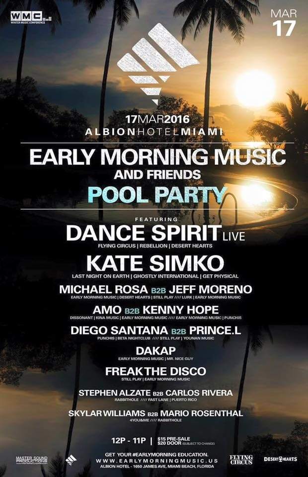 Early Morning Music & Friends feat. Dance Spirit & Kate Simko - フライヤー表