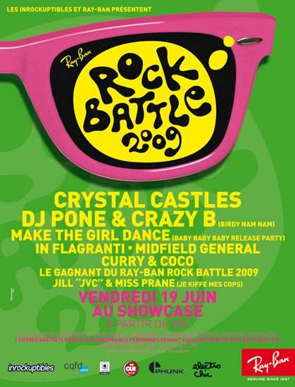 Ray Ban Rock Battle with Crystal Castles - Página frontal