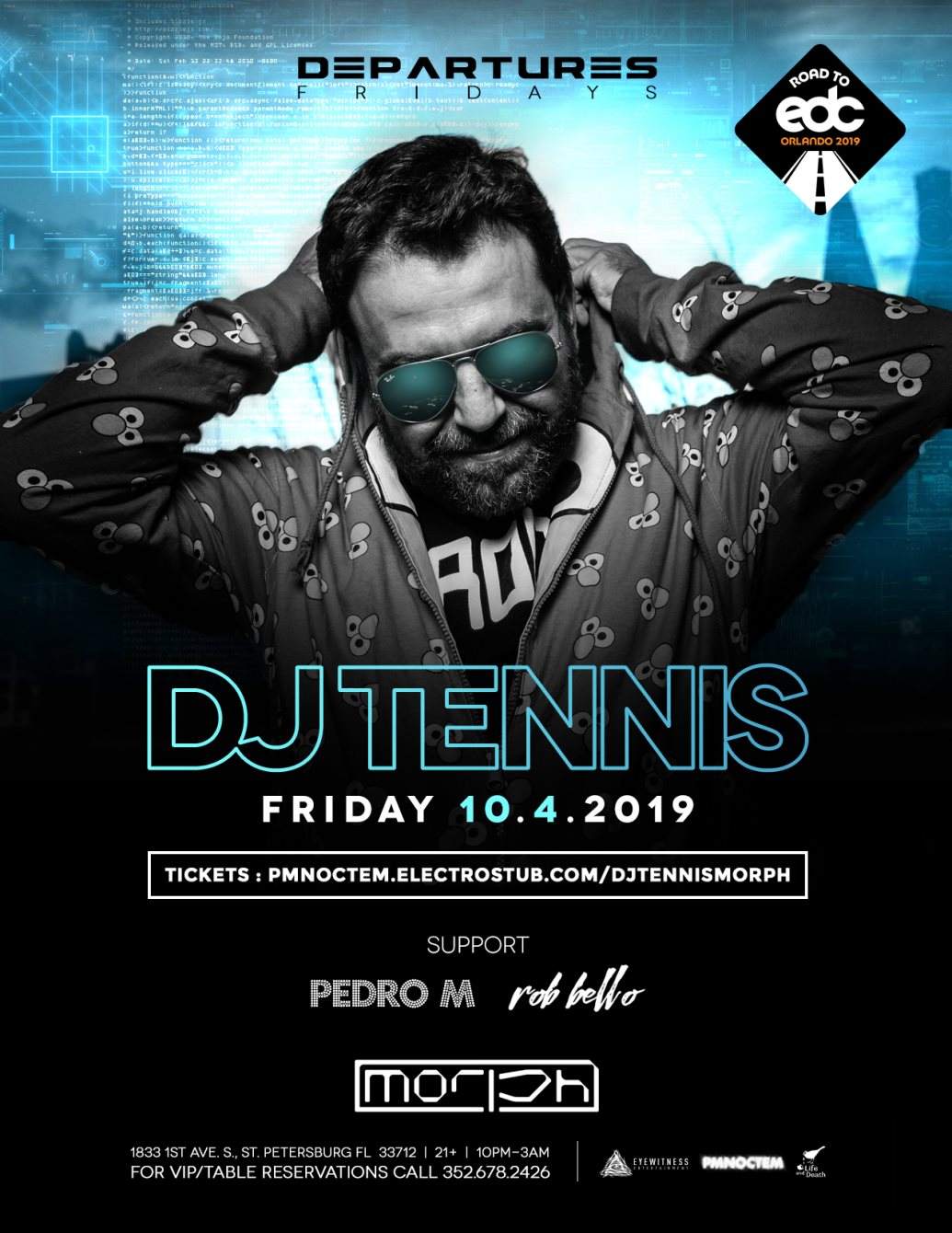 Departures presents: DJ Tennis; Official Road to EDC Orlando - Página frontal