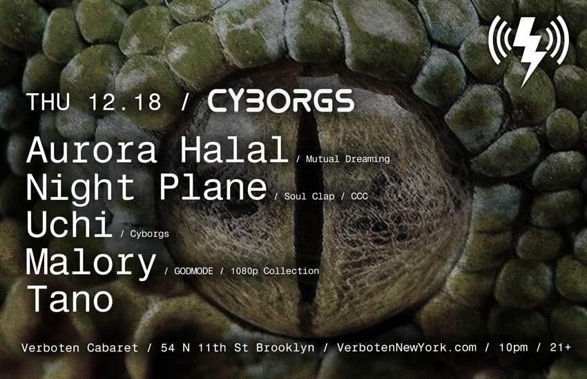 Cyborgs: Aurora Halal / Night Plane / Uchi / Malory / Tano - フライヤー表