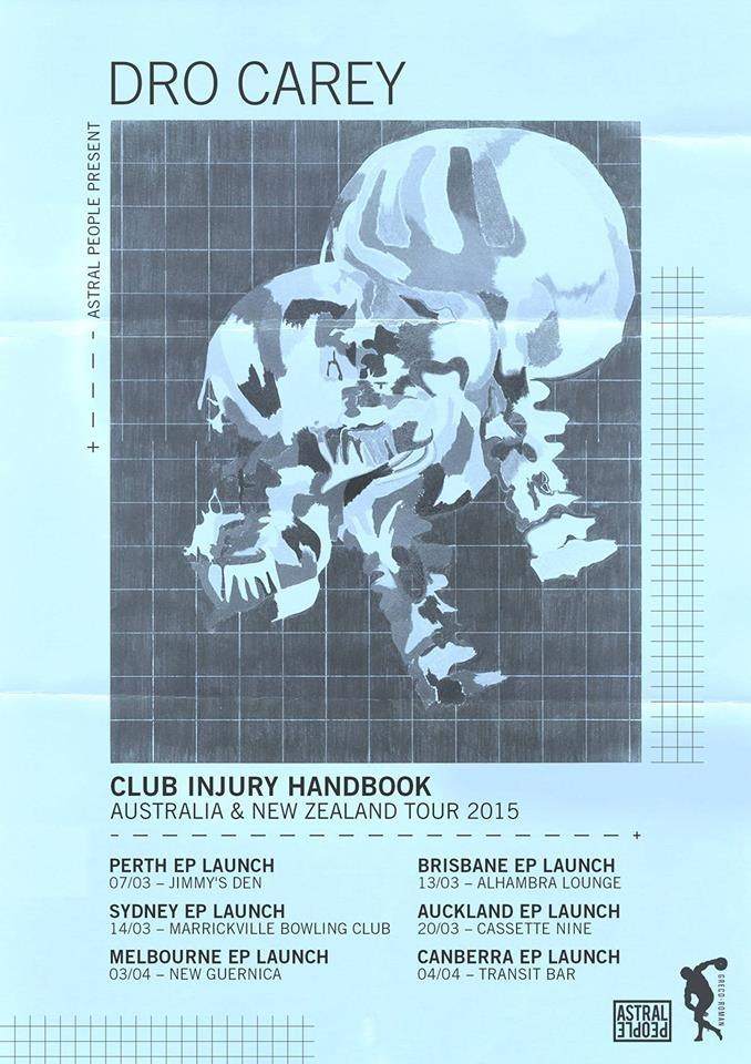 Dro Carey - Club Injury Handbook tour - フライヤー表