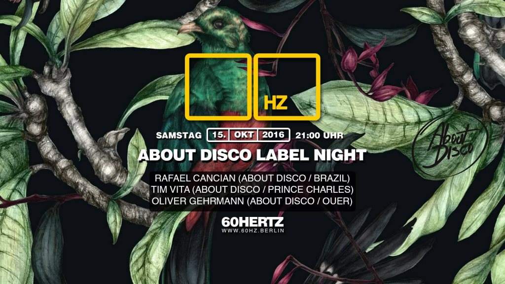 About Disco Night with Rafael Cancian, Tim Vitá & Oliver Gehrmann - フライヤー表