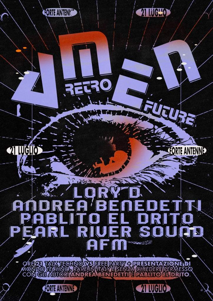 AMEN retro-future w/ Lory D, Andrea Benedetti, Pablito el Drito, Pearl River Sound, AFM, - Página frontal