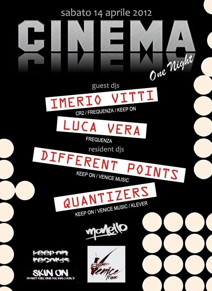 Cinema One Night - w - Imerio Vitti & Luca Vera - フライヤー表