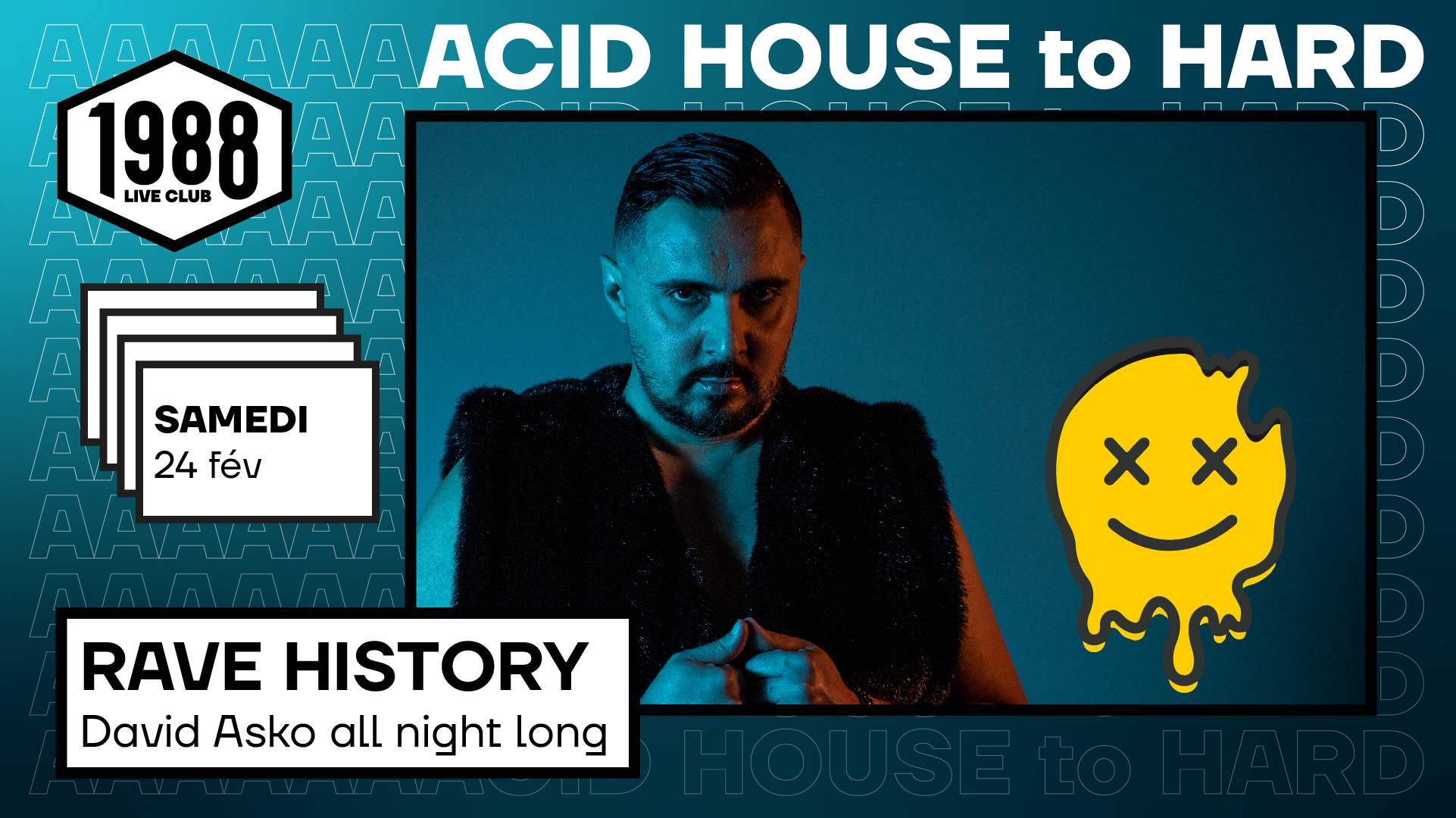 RAVE HISTORY with David Asko all night long - フライヤー表