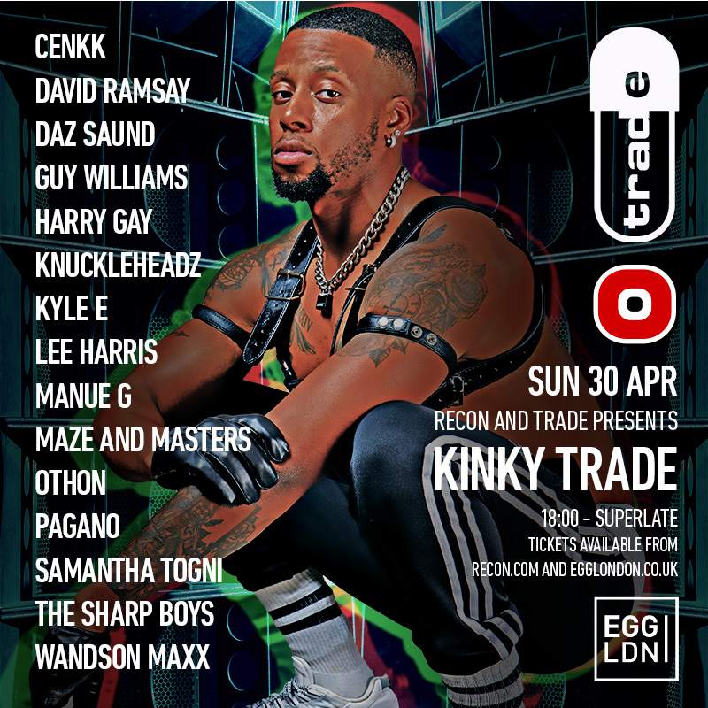 Recon & Trade Pres: Kinky Trade - Guy Williams, Pagano, Samantha Togni, DJs CENKK,  Manue G - フライヤー表