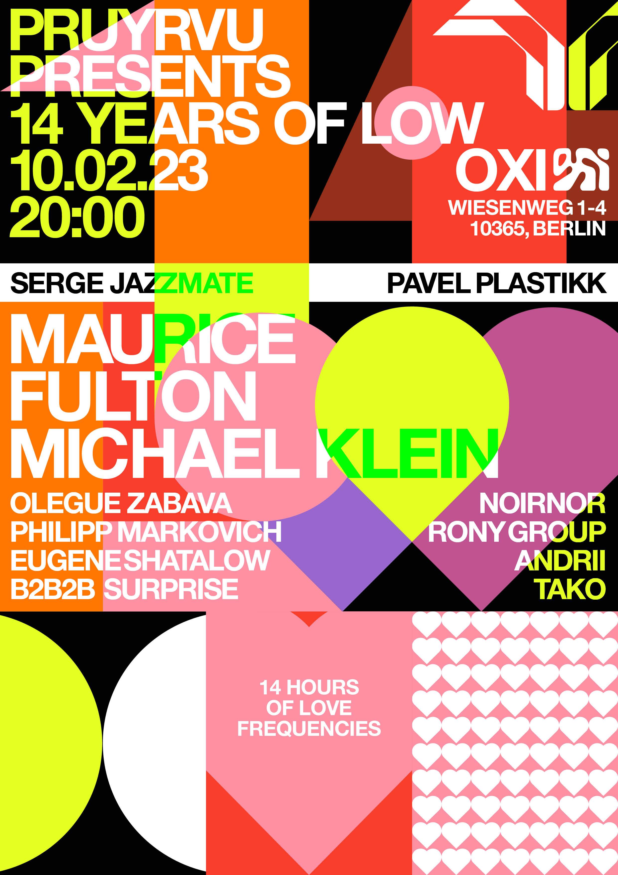 PRU Y RVU presents: 14 years of LOW at OXI, Berlin