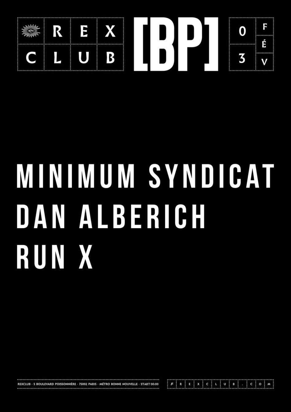 Berlinons Paris: Run X, Dan Alberich, Minimum Syndicat - Página frontal