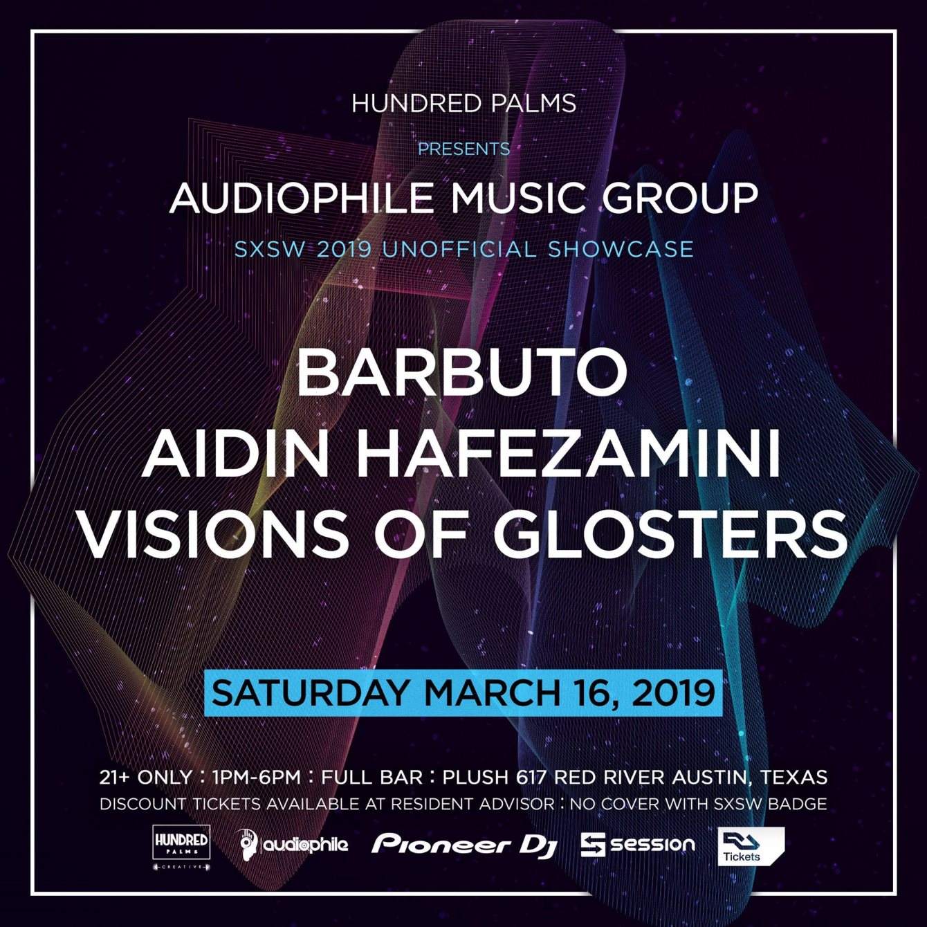 Hundred Palms presents: Audiophile Music Group Sxsw 2019 Unofficial Showcase - Página frontal