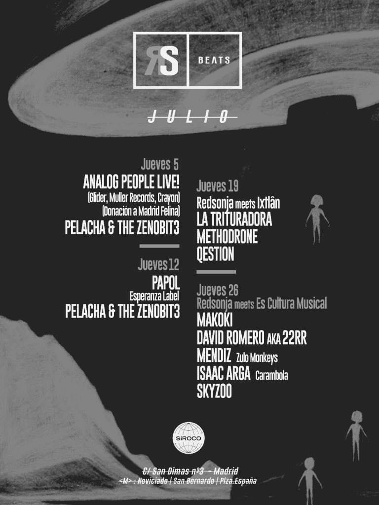 Redsonja Beats presents Analog People Live · Pelacha · The Zenobit3 - フライヤー表