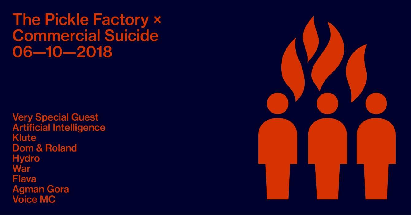 Commercial Suicide with Very Special Guest, A.I, Klute, Dom & Roland, Hydro, War & More - Página frontal