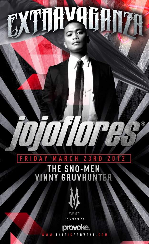 Extravaganza presents Jojo Flores, The Sno-Men, Vinny Gruvhunter - Página frontal