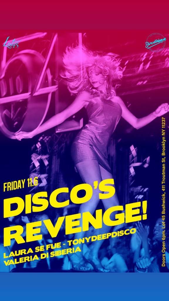 Disco's Revenge - フライヤー表