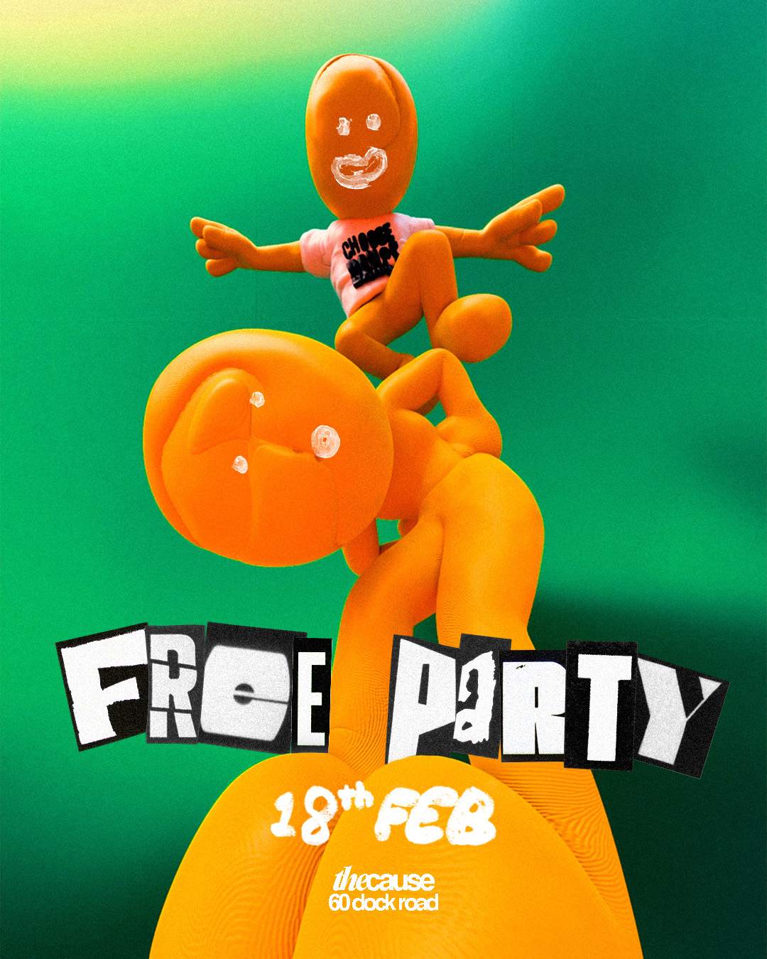 The Cause Free Party - フライヤー表