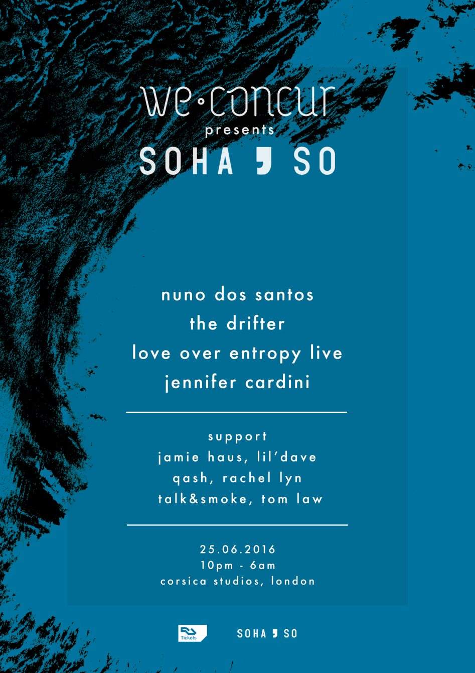 We Concur x Sohaso with Nuno Dos Santos, The Drifter, Jennifer Cardini - Página trasera
