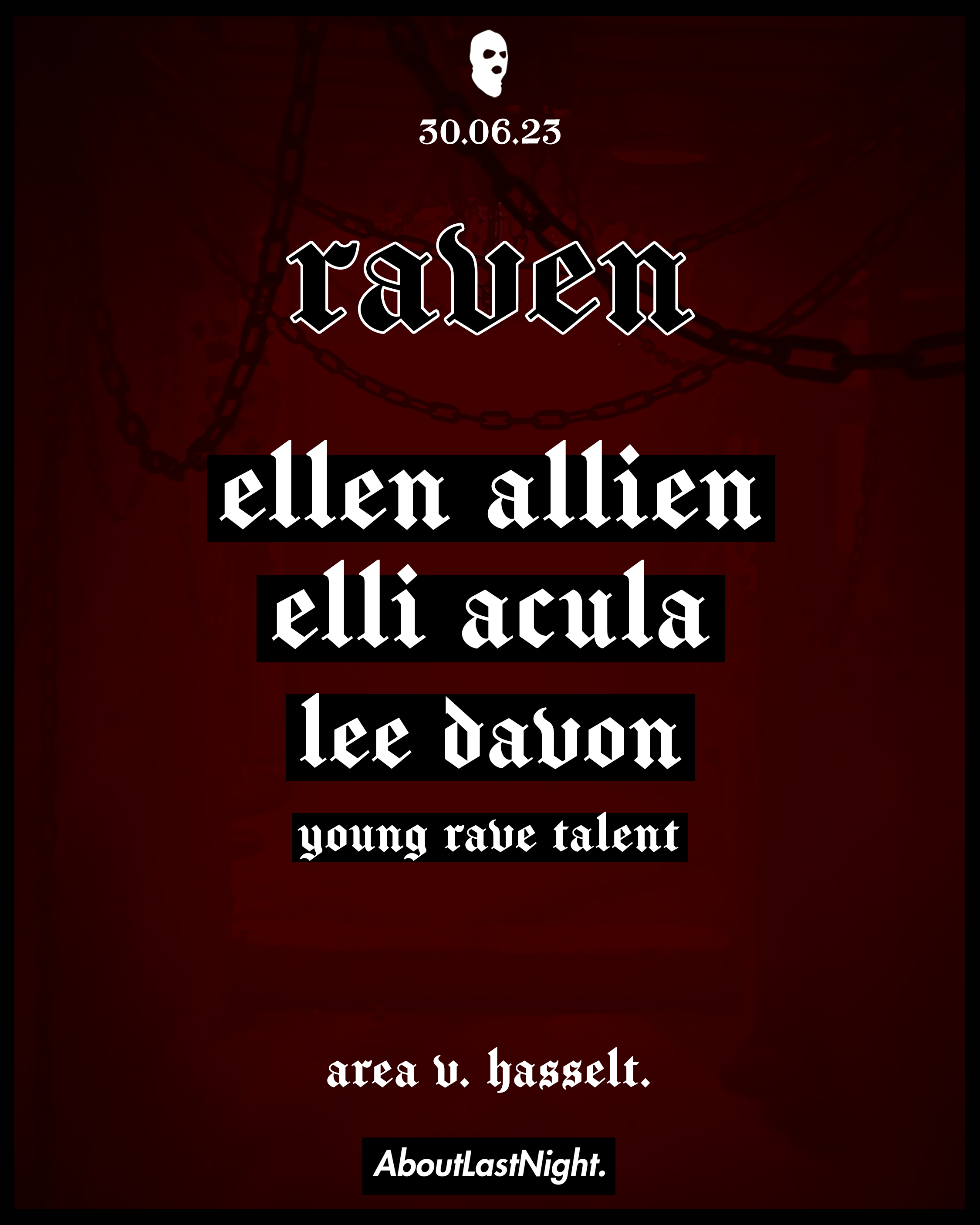 raven with Ellen Allien and Elli Acula - フライヤー表