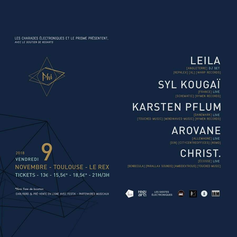 Phi #2: Leila - SYL Kougai - Karsten Pflum - Arovane - Christ - フライヤー表