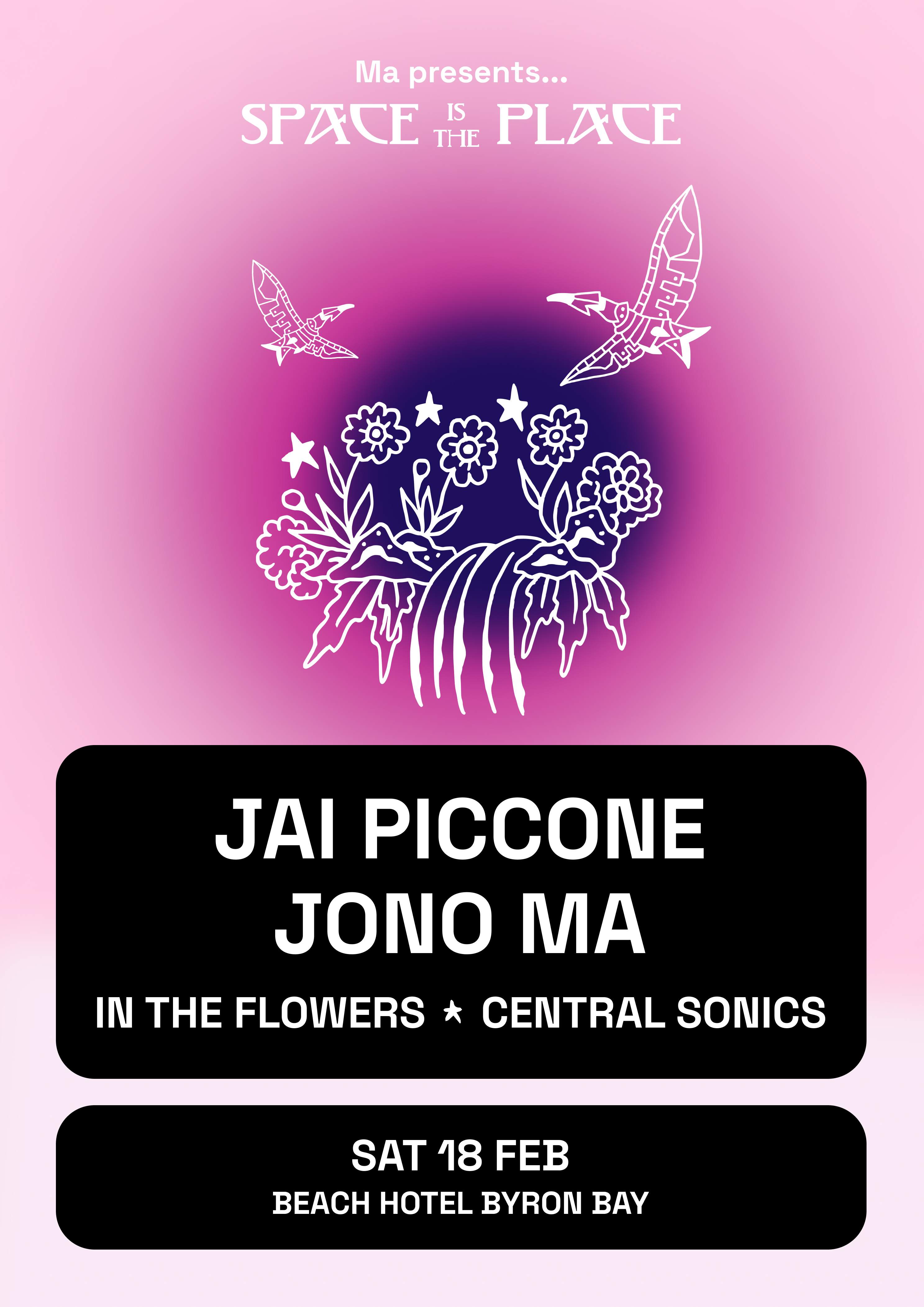SitP vol 6: Jai Piccone, Jono Ma, In The Flowers & Central Sonics Beach Hotel, Byron Bay - フライヤー表