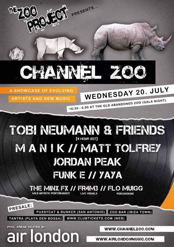 The Zoo Project presents Channel Zoo featuring Tobi Neumann & Friends, Air London - Página frontal