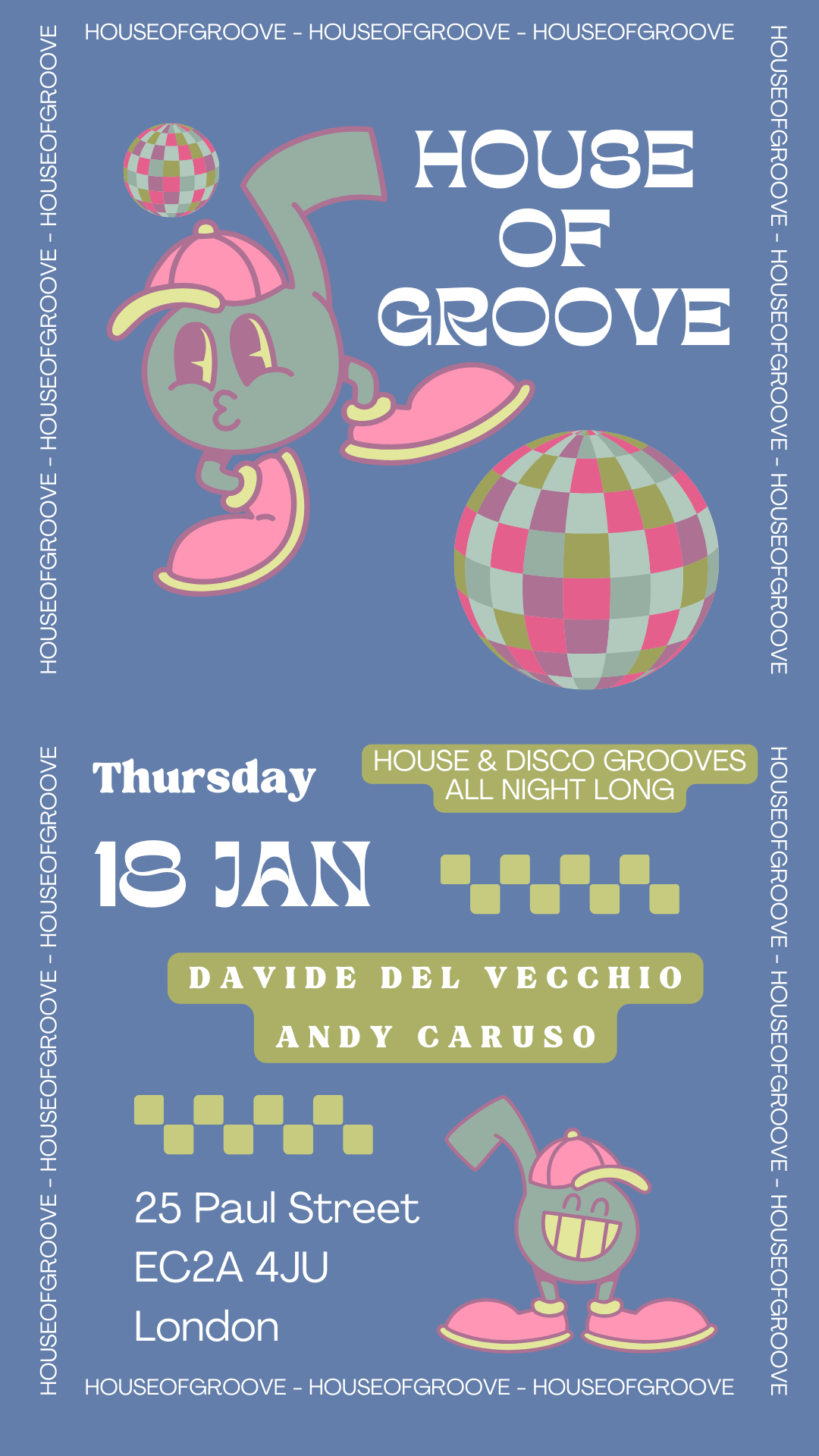HOUSE OF GROOVE - Davide Del Vecchio invites - フライヤー表