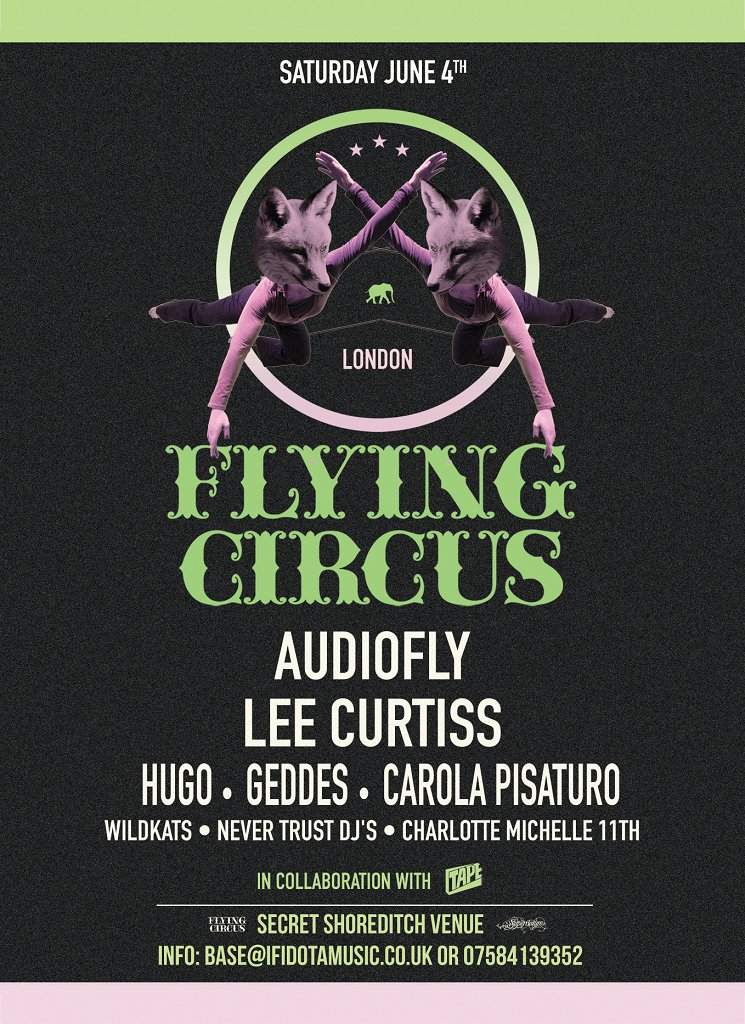 Flying Circus London with Audiofly & Lee Curtiss - Página frontal