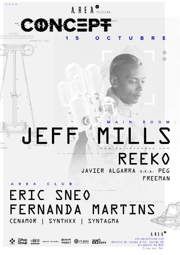 Opening party w/ Jeff Mills - フライヤー表