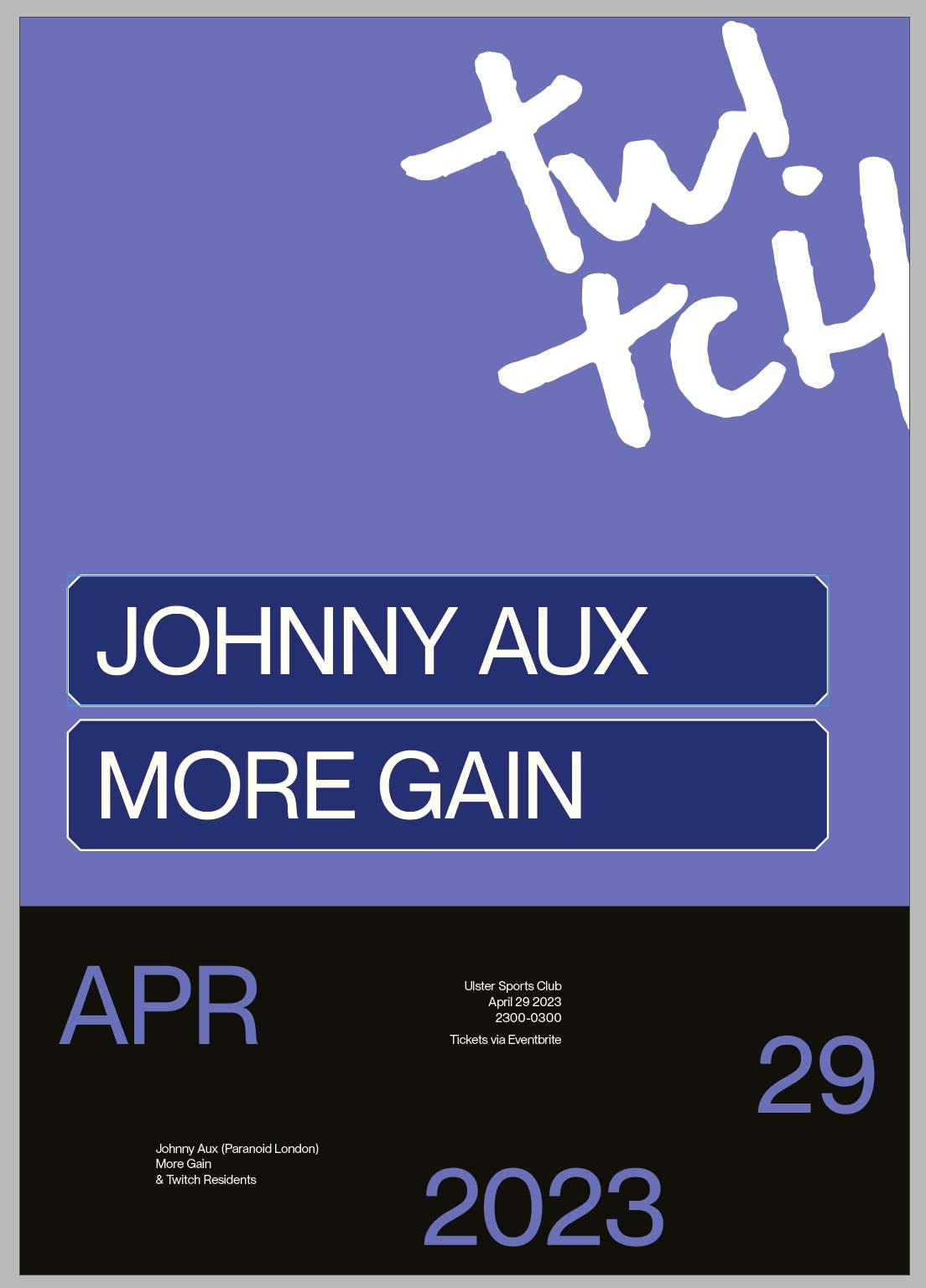 Twitch - Johnny Aux & More Gain - Página frontal