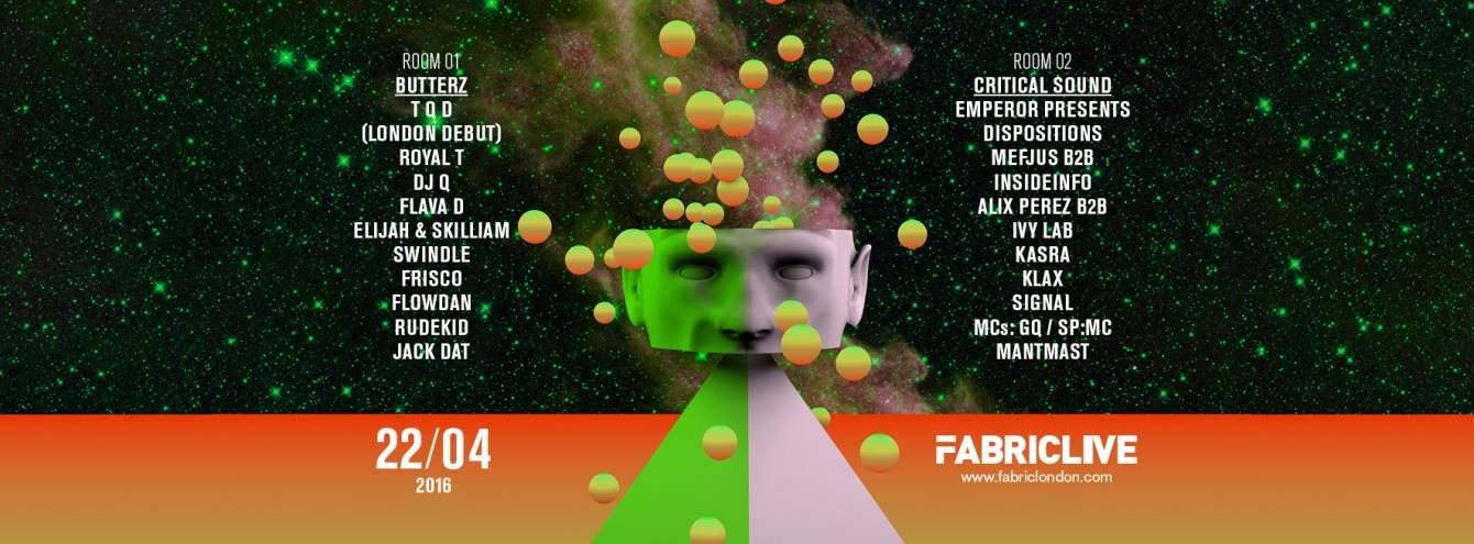 Fabriclive: Butterz with t q d & Critical Sound - フライヤー表