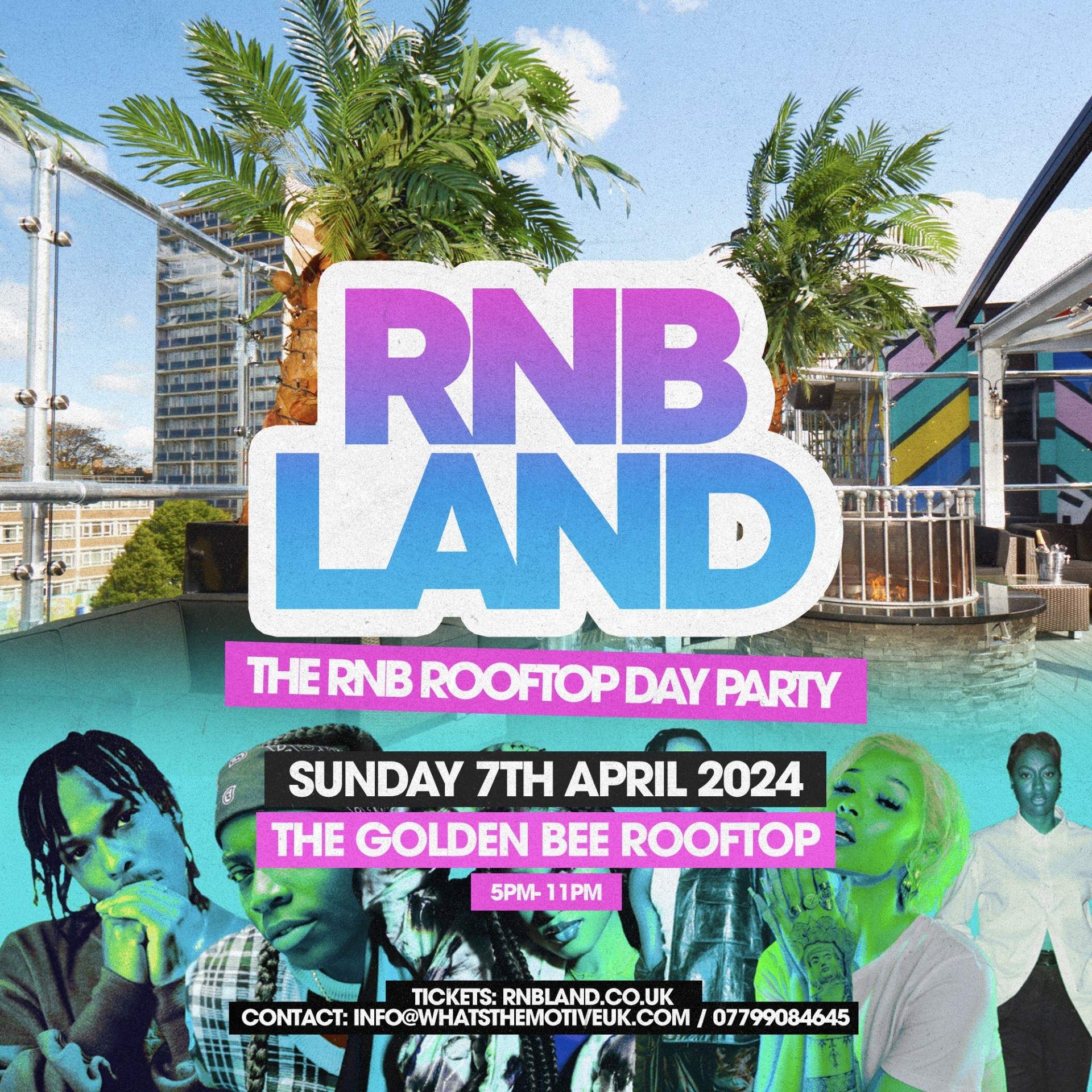 RNBLAND - RnB Rooftop Day Party in Shoreditch at Golden Bee, London