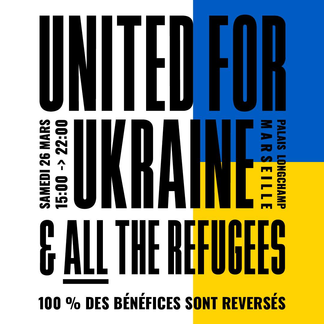 United for Ukraine and all the refugees • Marseille - Página frontal