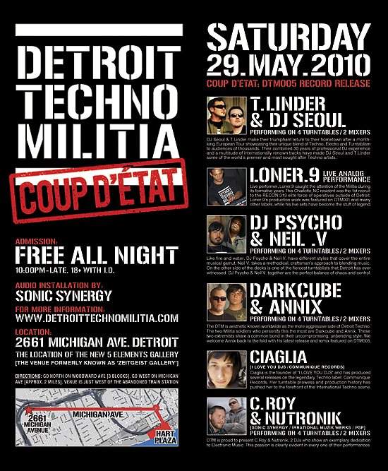 Detroit Techno Militia - Free Festival Afterparty - Página trasera