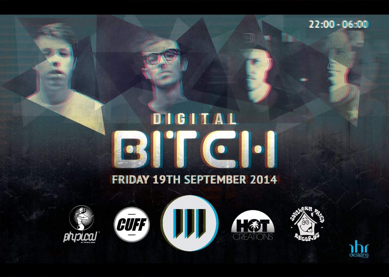Digital Bitch with Chaos In The CBD, Clouded Judgement, Tainted Souls & Hot Creations - フライヤー表