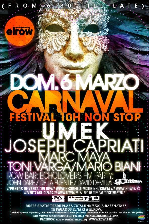 Carnaval Festival 10h Non Stop - フライヤー表