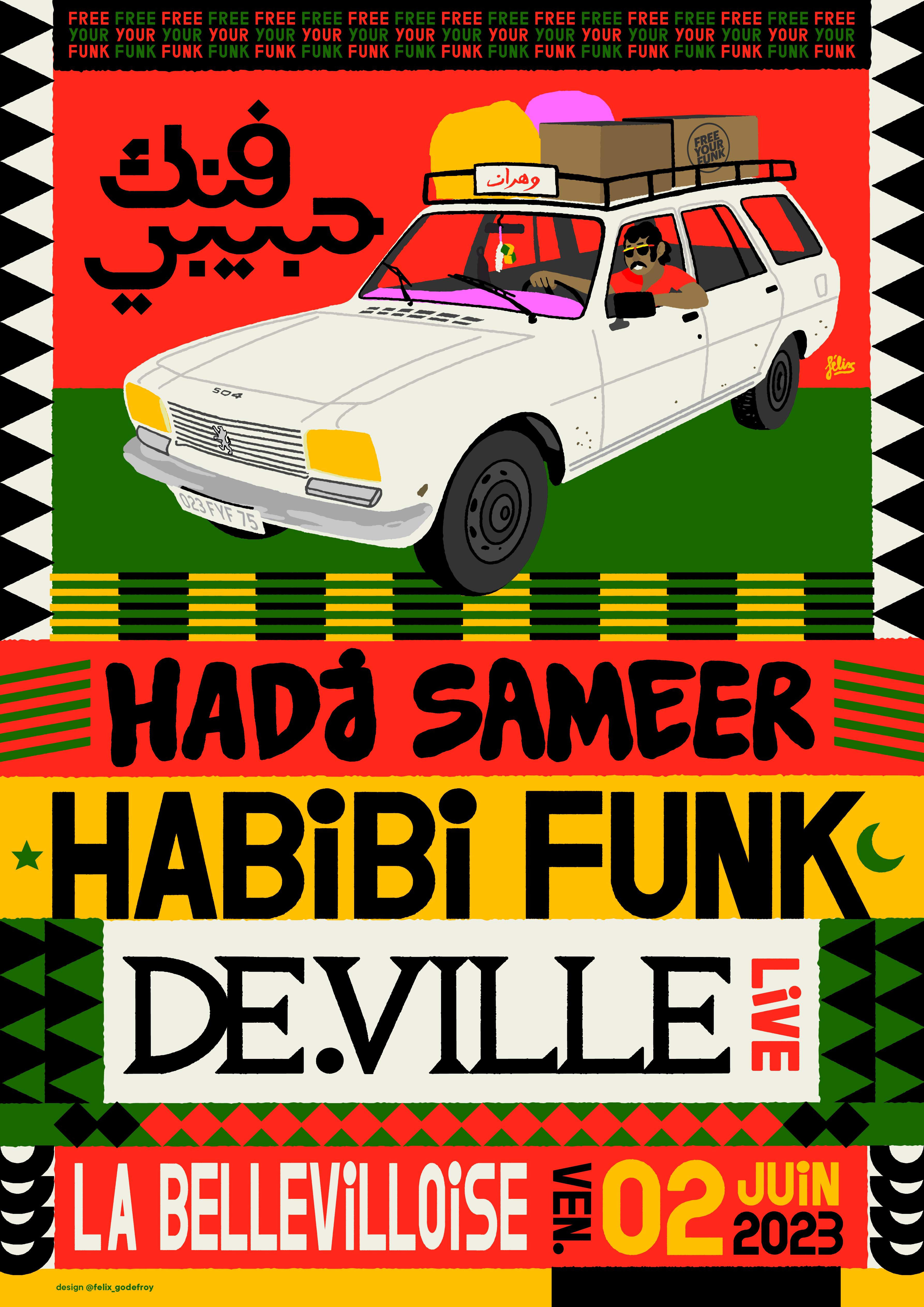 Free Your Funk: Habibi Funk, Hadj Sameer, De.Ville (live) - フライヤー表