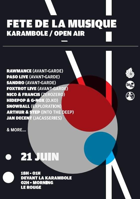 Karambole Open-Air- Fete De La Musique with Avant-Garde & Friends - フライヤー表