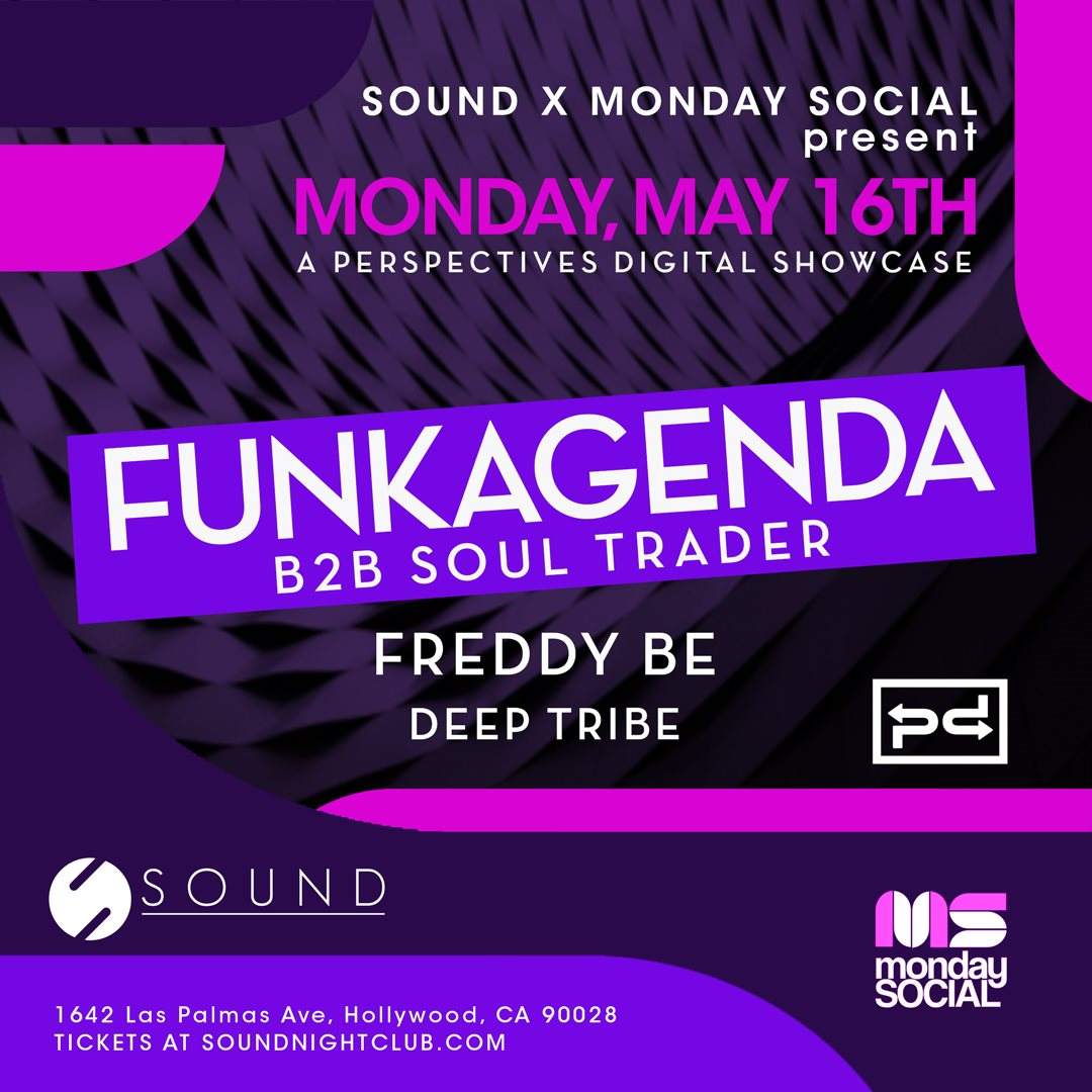 Monday Social Feat. Funkagenda, Freddy Be & Deep Tribe - フライヤー表