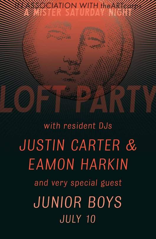 Mister Saturday Night Loft Party with Eamon Harkin, Justin Carter and Junior Boys - Página trasera