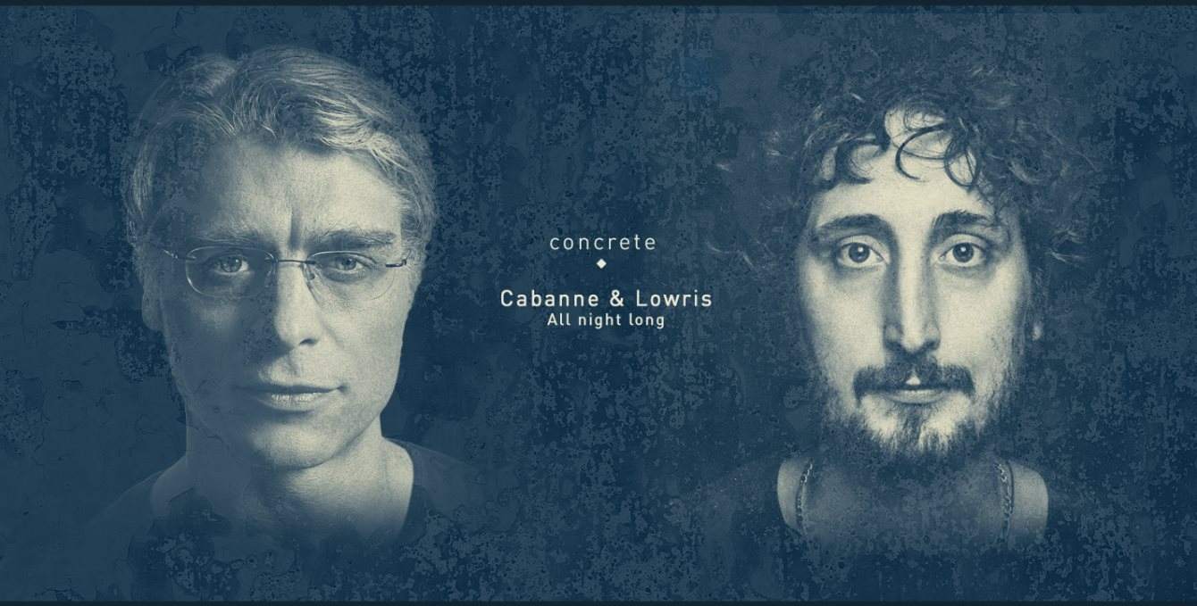 Concrete: Cabanne b2b Lowris All Night Long / Woodfloor: Zendid, Martin Debaere - Página frontal