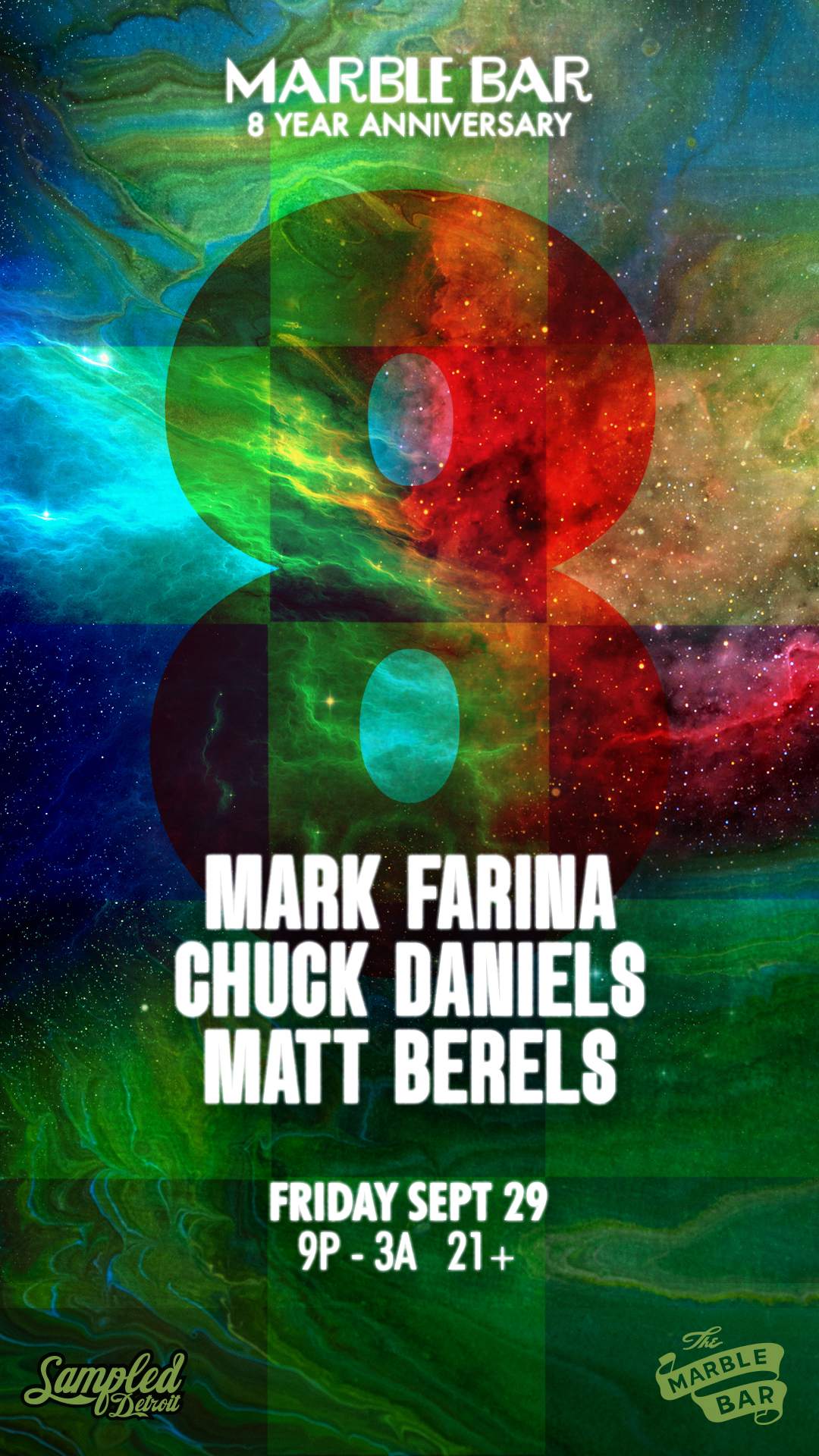 Marble Bar 8 Year Anniversary Weekend Opener with Mark Farina and Chuck Daniels - Página frontal